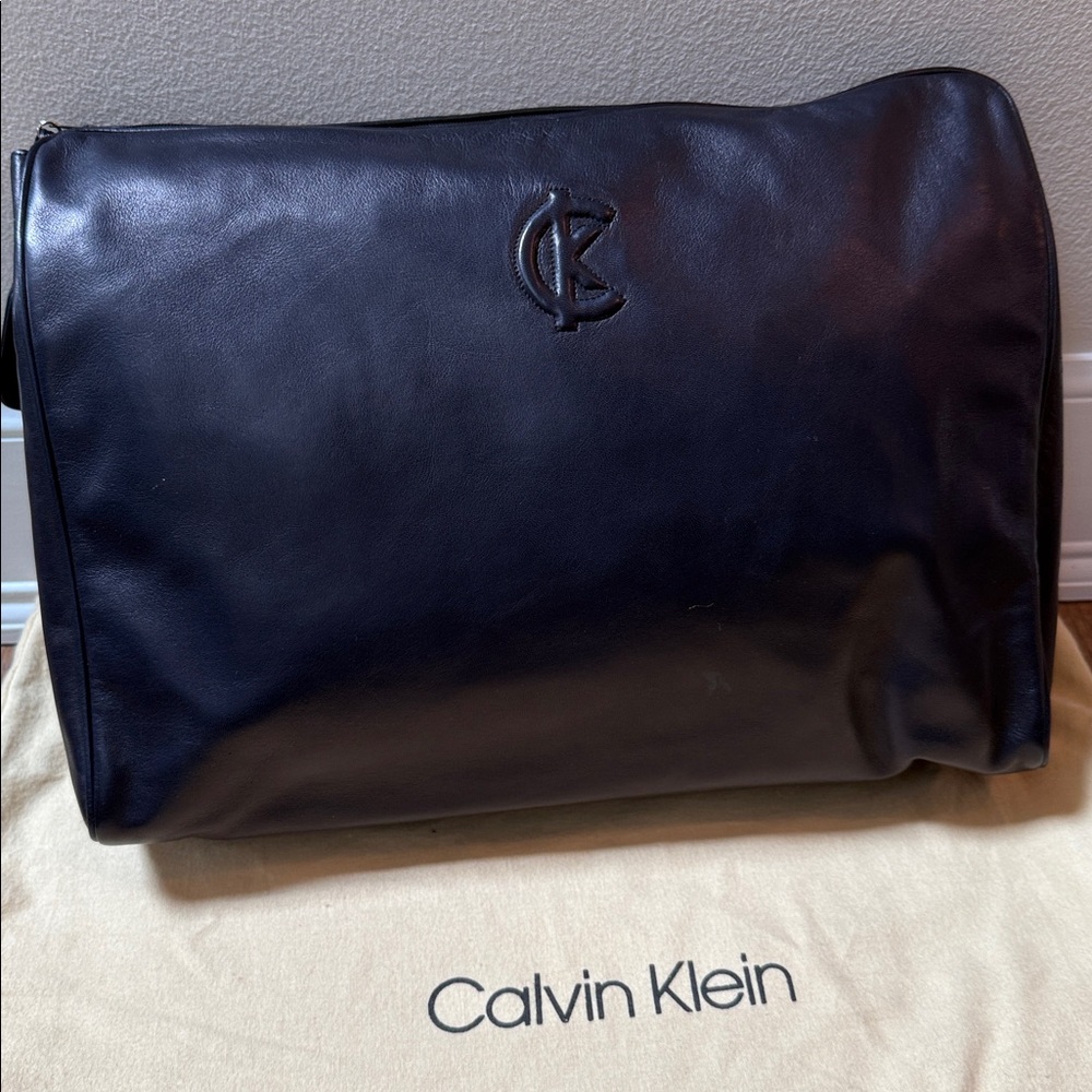 Calvin Klein Navy Leather Bag